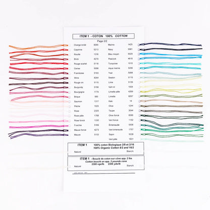 Maurice Brassard Baumwolle Farbkarte – Cotton - 81 Farben