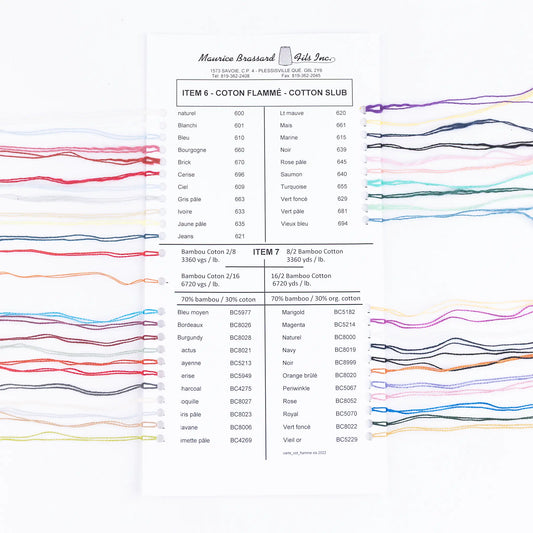 Maurice Brassard Cotton Slub Baumwolle Farbkarte
