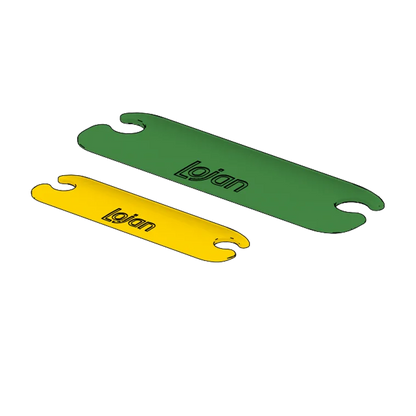 Lojan Bandwebschiffchen Classic und Mini - grün und gelb - Webschiffchen für Inkle Loom Webrahmen