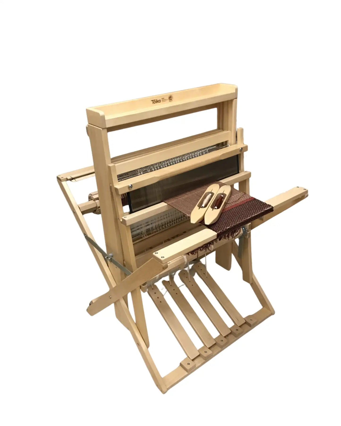 Toika Anni Bodenwebstuhl – stabiler Vier-Schaft-Webstuhl aus Holz mit Tritten und Zubehör, perfekt für ambitionierte Handweberinnen
